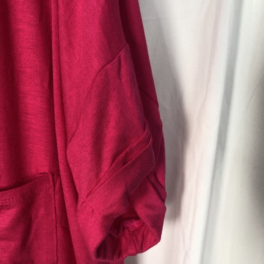 Blumin Apparel Women's Pink Short Sleeve T-Shirt w Cuffed Sleeve & Pocket - 2XL - Picture 4 of 10